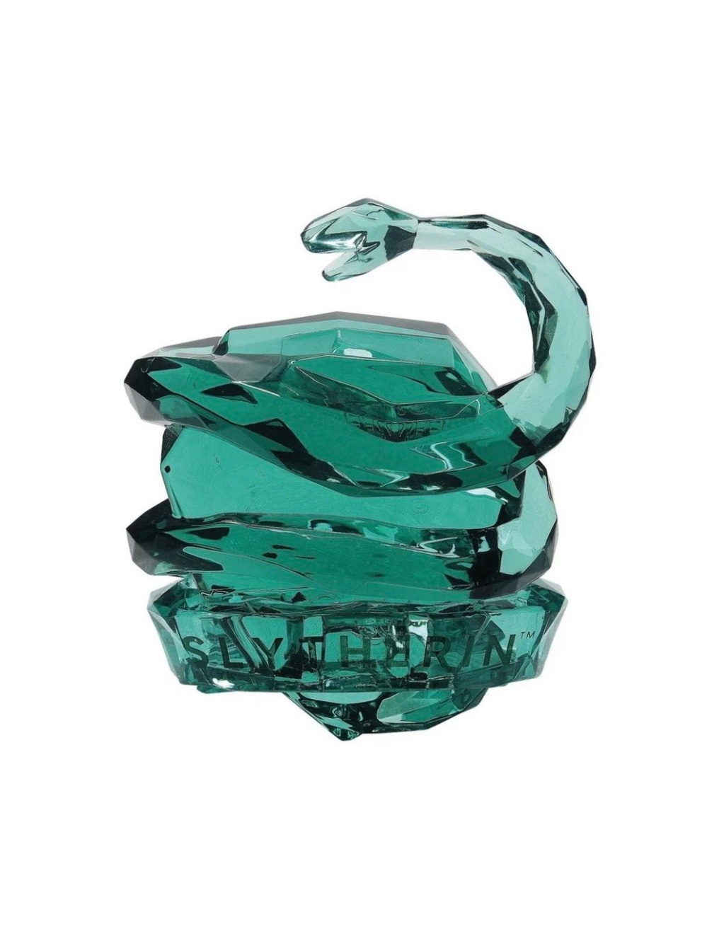 Enesco Green Faceted Glass Snake Figurine